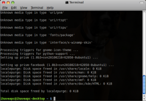 Prism-Facebook installation complete in Linux Mint / Ubuntu