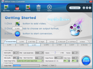 BDlot Video Converter main window