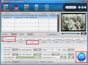 BDlot Video Converter - Converting a video