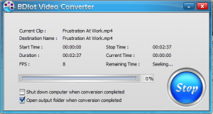BDlot Video Converter in action