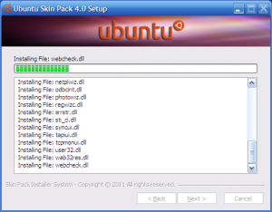 Ubuntu Skin Pack 4.0 for Windows XP SP3 setup