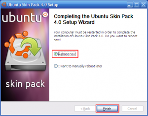 Ubuntu Skin Pack 4.0 for Windows XP SP3 setup