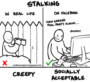 Facebook stalking v/s real life stalking