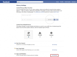 Facebook privacy settings
