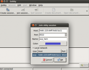 Joining an existing Gobby session