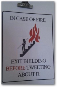 Fire safety vs tweeting