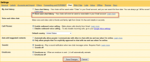 Chat settings in Gmail