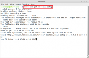 installing iotop in Linux Mint / Ubuntu